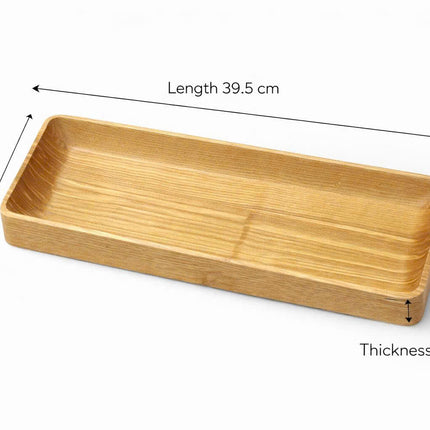 Ashwood rectangular serving tray and charcuterie board for coffee snacks sushi and home decor.