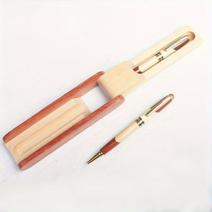 1Pc Puzzle Wood Pen + Puzzle Wood Gift Box Set Creative Puzzle Wood Gift Signature Pen