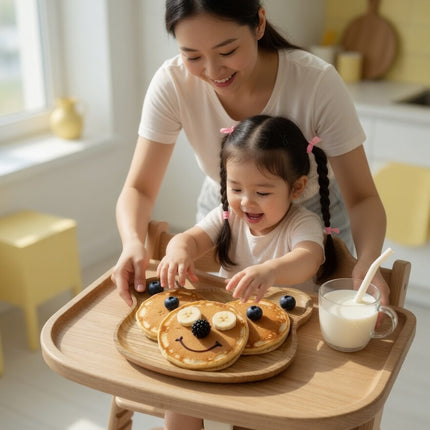 Handcrafted ashwood bear shape serving tray offers natural charm and durable design for everyday use.