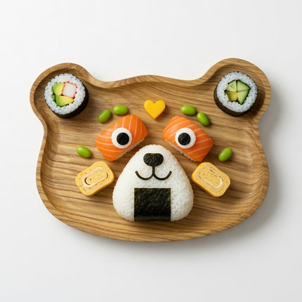 Handcrafted bear shape wooden serving tray personalized with custom engraved name for unique gift use.