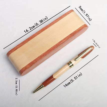 1Pc Puzzle Wood Pen + Puzzle Wood Gift Box Set Creative Puzzle Wood Gift Signature Pen