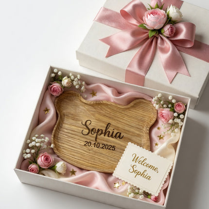 Handcrafted bear shape wooden serving tray makes a charming and unique gift for any occasion.