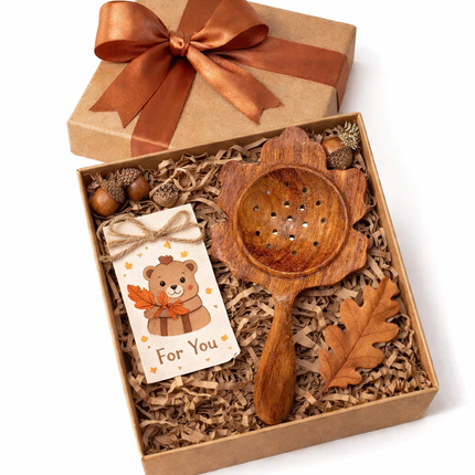 Handcrafted wooden flower slotted spoon is a luxurious and elegant gift for any occasion.
