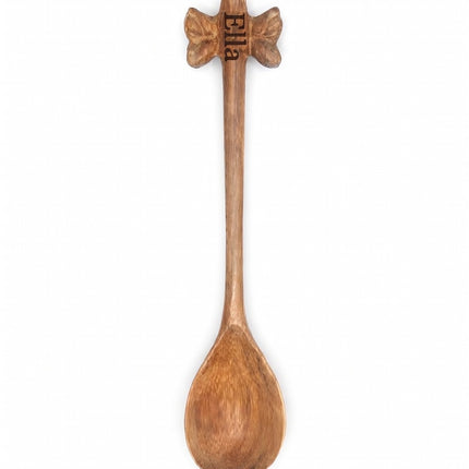 Handmade cute artistic wooden spoon that is beautifully crafted easy to use and perfect for daily cooking and serving.