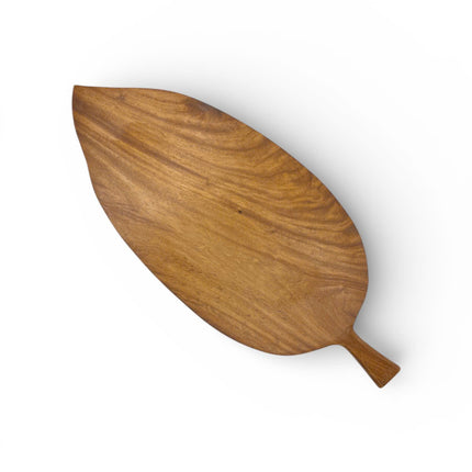 Handcrafted leafcraft wooden serving tray offers a cute and elegant touch for everyday use.