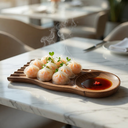 Wavy nest solid wood serving tray is safe and comfortable for everyday use.