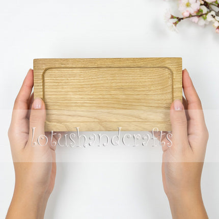 Everyday rectangular ash wood serving tray for coffee, snacks, decor, and simple daily living.