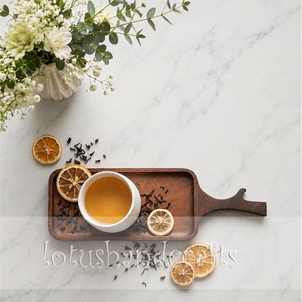 Rectangular redwood serving tray with handles, safe for users and perfect for everyday serving.