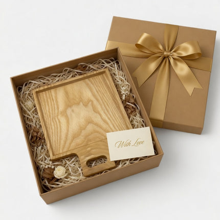 Wooden spalted maple square cutting board makes a thoughtful and practical gift for any home.