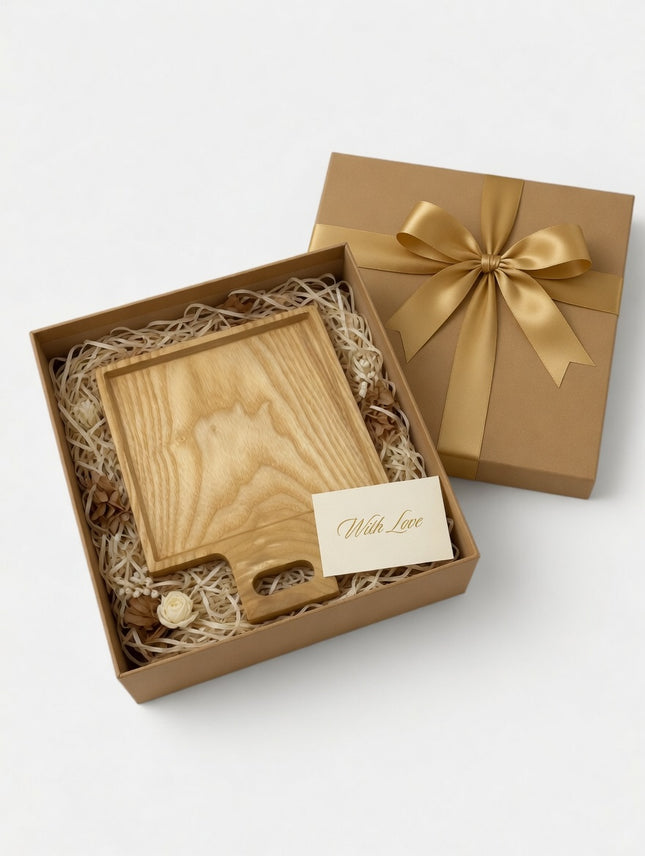 Wooden spalted maple square cutting board makes a thoughtful and practical gift for any home.
