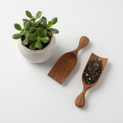 Handcrafted wooden scoop for multipurpose use and decor adds natural elegance to your space.