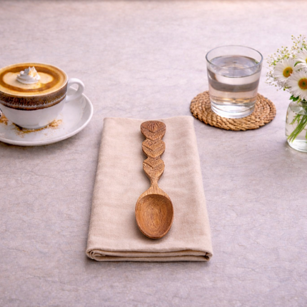 Cute handcrafted wooden spice spoon for kitchen decor adds warmth and charm everyday.