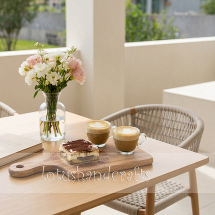 Ash wood cutting board with handle for serving, easy to clean and use.