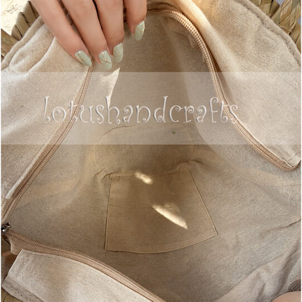 Handmade hand painted daisy flower shoulder bag.