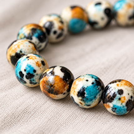 Picture Jasper Natural Stone Bracelet approx 18–18.5 cm