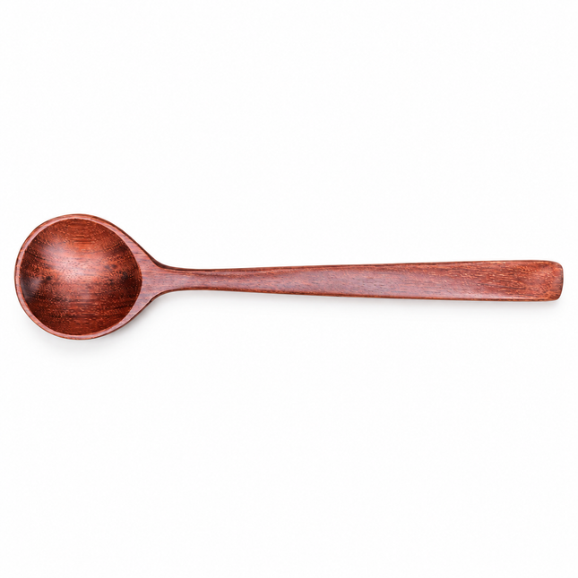 Round Wooden Spoon with Long Handle – 20 cm