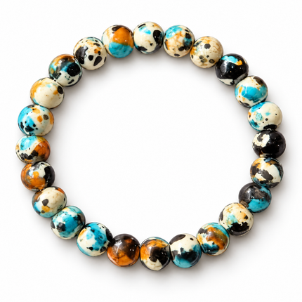 Picture Jasper Natural Stone Bracelet approx 18–18.5 cm