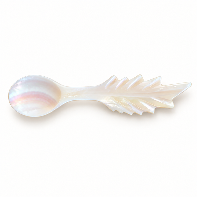 Mother of Pearl Leaf Handle Spoon 10 cm