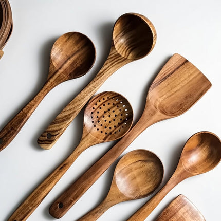 Luxury handmade wooden spoon set 5 pieces ensures safe use while providing comfort durability and a natural cooking experience.