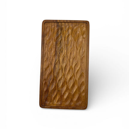 Flowing wave wooden serving tray board with a cute design for everyday use.