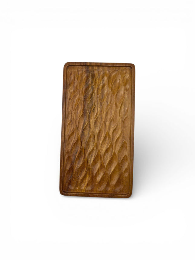 Flowing wave wooden serving tray board with a cute design for everyday use.