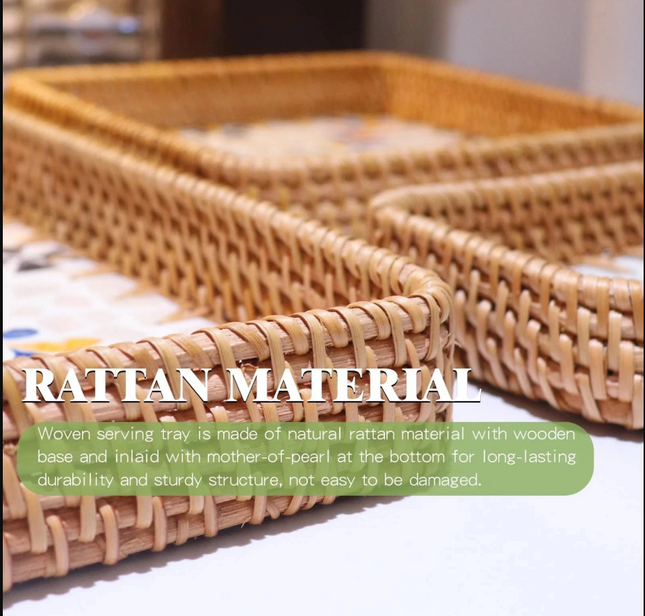 Handwoven Rattan Natural Seagrass