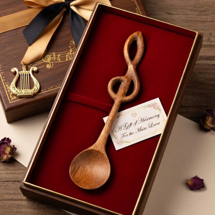 Hand carved wooden melody spice spoon makes a thoughtful and unique gift for everyday use.