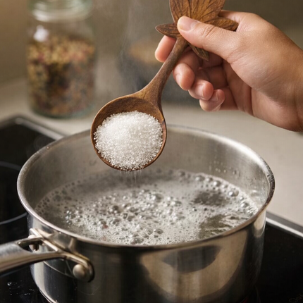 This handmade hand carved leaf wooden spoon is safe and comfortable for users in everyday cooking and serving.