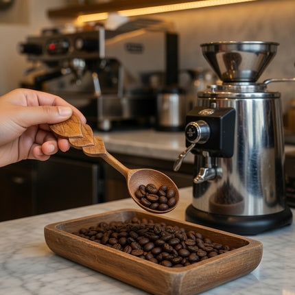 Wooden spoon hand carved leaf handle is easy to clean, durable, and perfect for everyday cooking use.