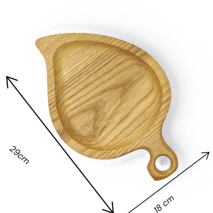 Handcarved ash wood leaf shape coasters with a practical and elegant size.