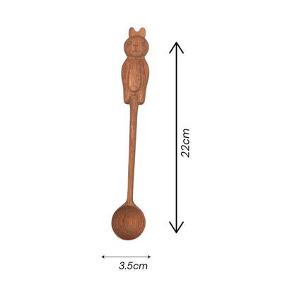 Handcrafted wooden spoon with cute bunny handle in perfect size for your daily kitchen use.