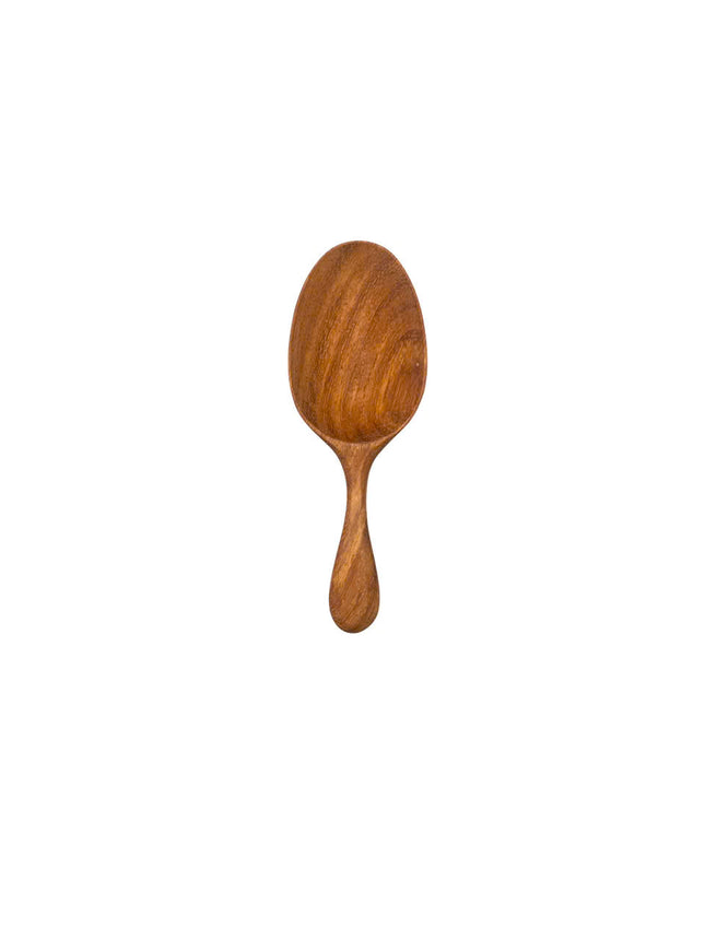 Handcrafted oval wooden spoon perfect for decor and everyday use in modern living spaces.