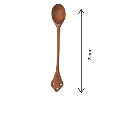 Handmade royal crown wooden slim spoon offers an elegant design, smooth finish, comfortable grip, and practical size for everyday use.