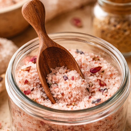 Ashwood bath salts scoop for spa use brings a natural and relaxing experience.