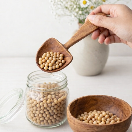 Cute wooden mushroom scoop spoon is safe for users and perfect for everyday use.