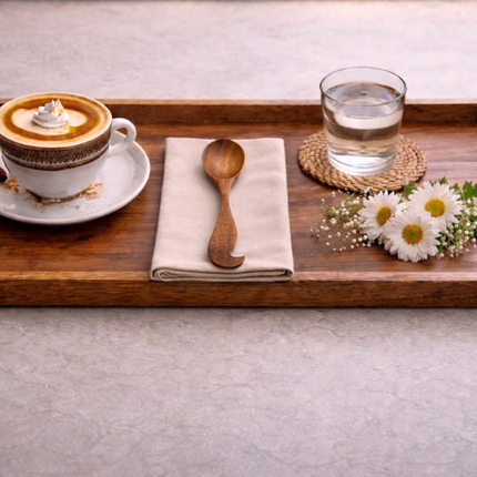 Handcrafted redwood unique design spoon for cute kitchen decor and everyday use.