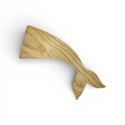 Handcrafted wooden whale tail shape tray with a cute design perfect for everyday use.