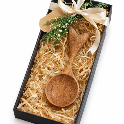 Fishtail shaped small wooden spoon is a cute and meaningful gift for everyday use.