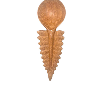 Handcrafted fern leaf wooden spoon is a cute and elegant choice for everyday use in your kitchen and home decor.
