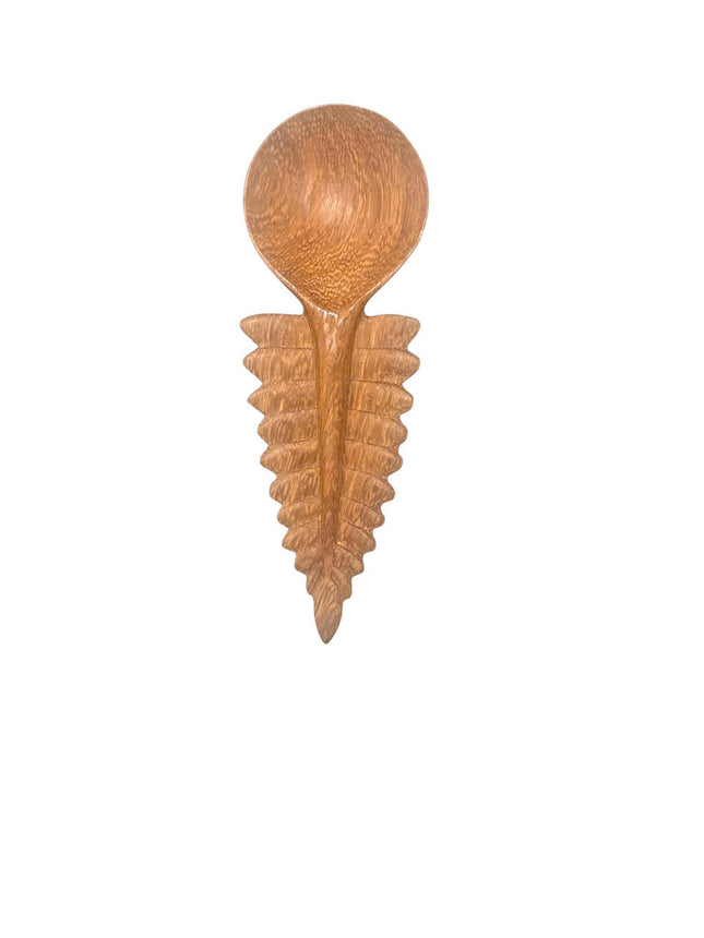 Handcrafted fern leaf wooden spoon is a cute and elegant choice for everyday use in your kitchen and home decor.