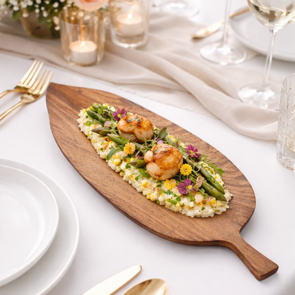 Handcrafted leafcraft wooden serving tray made from natural wood for elegant everyday use.