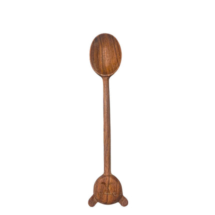 Little bear handcrafted wooden spoon features a cute natural design that is perfect for babies and everyday gentle use.