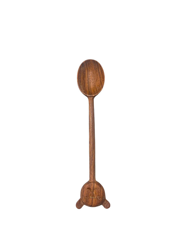 Little bear handcrafted wooden spoon features a cute natural design that is perfect for babies and everyday gentle use.