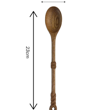 Handmade timber taste round bowl wooden spoon from size 23 cm length and 3.5 cm bowl width natural wooden kitchen utensil.