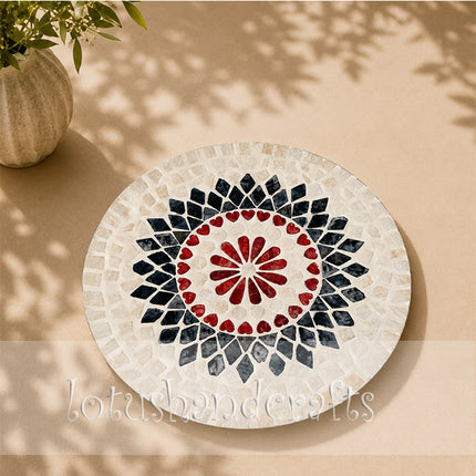 cute Mother Of Pearl Lacquer Wall placemat Mandala by Lotushandcrafts.