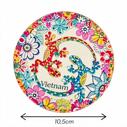 Designed for everyday enjoyment, this ceramic drink coaster has absorbent properties that help manage condensation from cold beverages. 