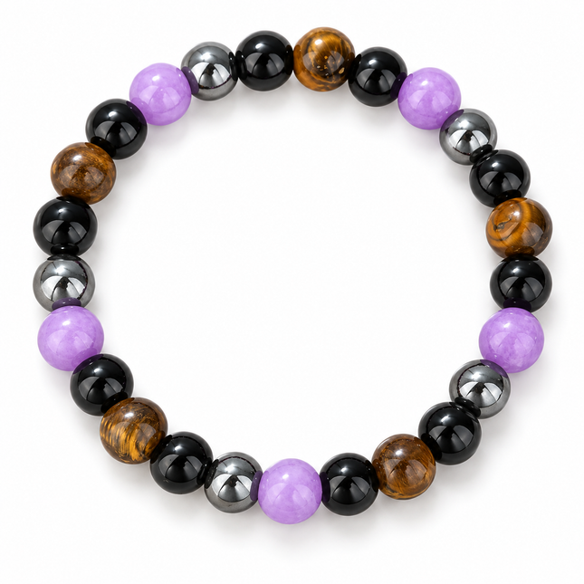 Amethyst & Tiger’s Eye Bracelet approx 18–18.5 cm