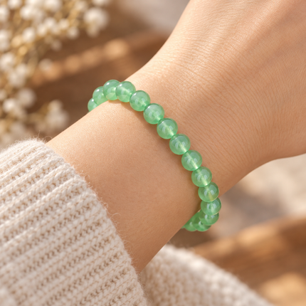 Green Aventurine Natural Stone Bracelet approx 18–18.5 cm