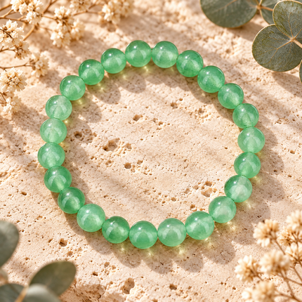 Green Aventurine Natural Stone Bracelet approx 18–18.5 cm