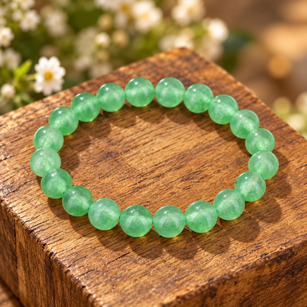 Green Aventurine Natural Stone Bracelet approx 18–18.5 cm